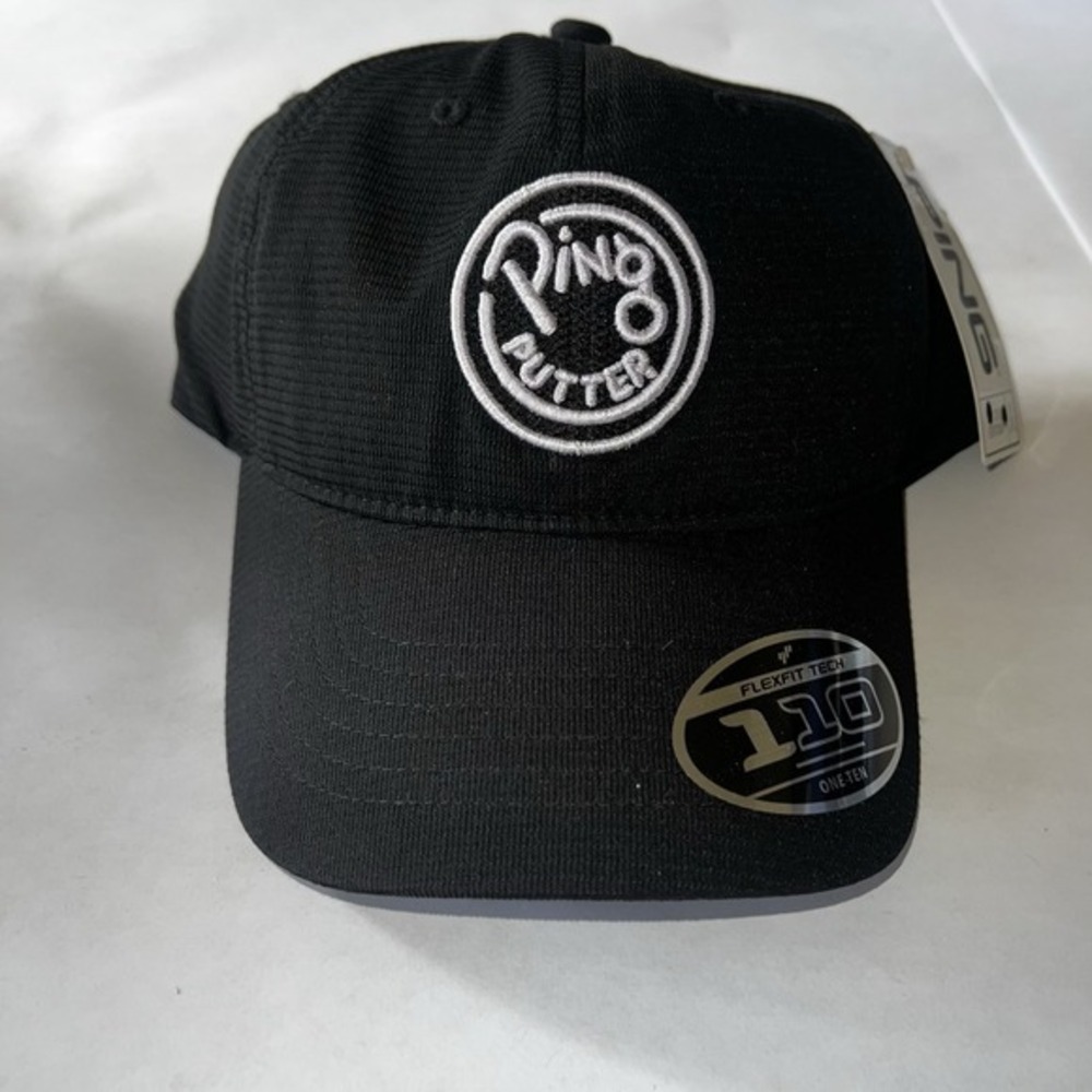 Ping Putter Golf Unstructured Cap Golf Hat Adjustable Black Limited Edition NWT‎